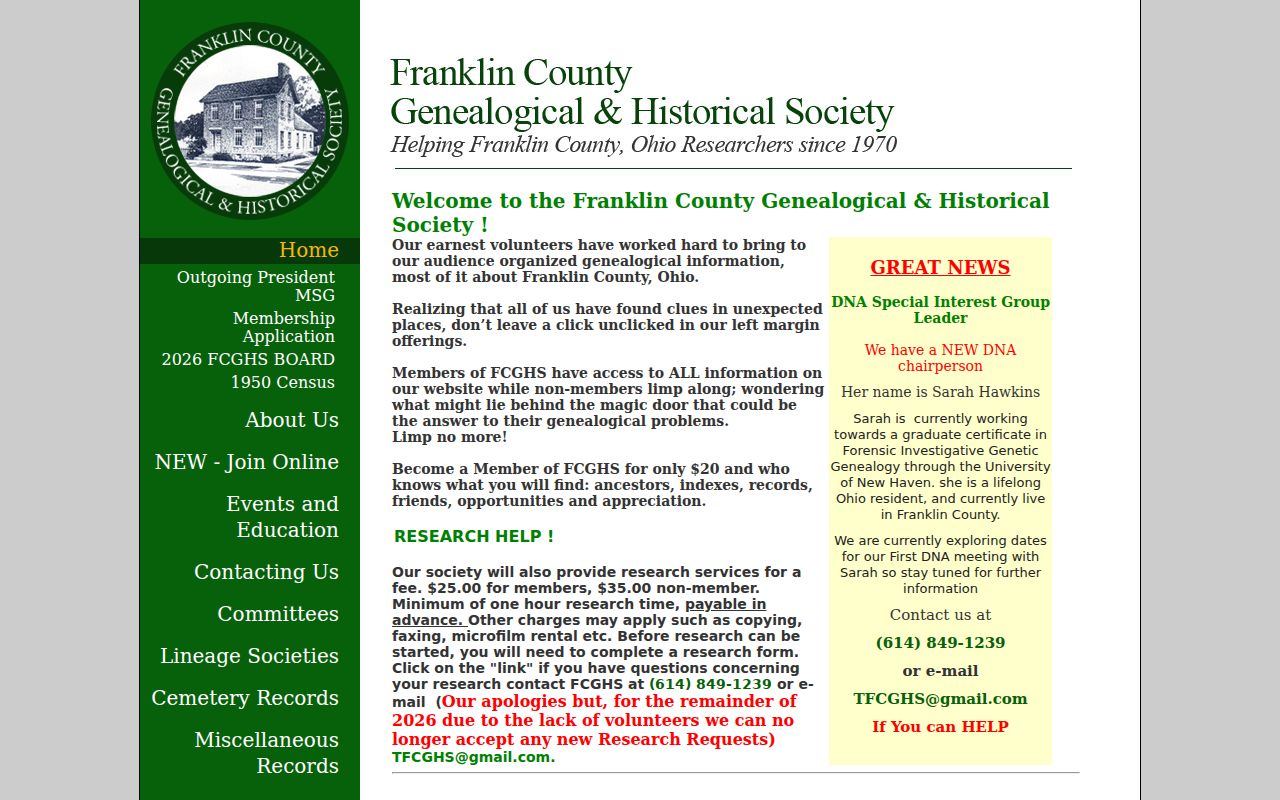 Franklin Township city directory Franklin County genealogy research