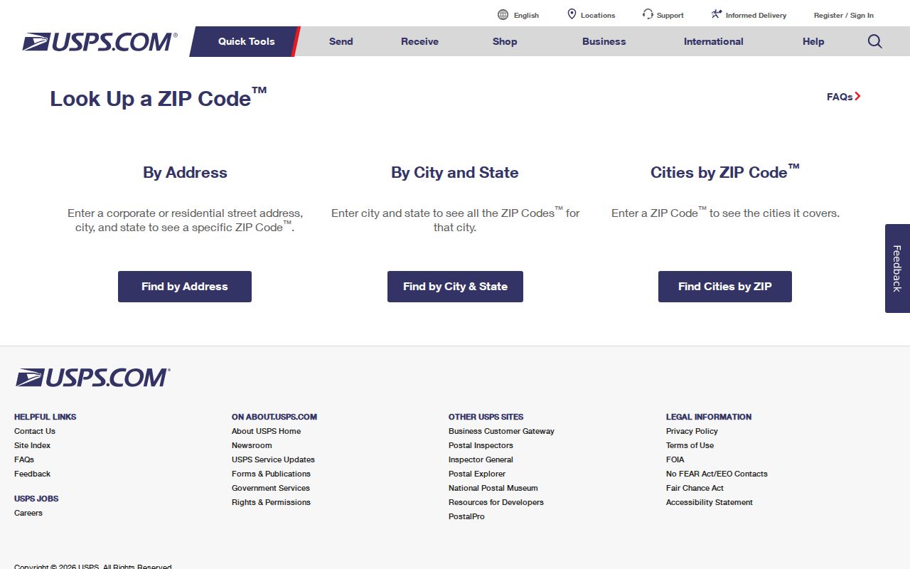 Franklin Township ZIP code directory USPS delivery lookup